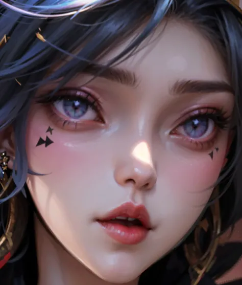 1 girlirl， Beautiful and realistic Cardi B as a semi-Asian mestizo, Half of League of Legends Spanish Prestige KDA comes entirely from Achri，Ultra HD, 8K quality, A girl, Very long hair， Detailed eyes, Frontal capture, Unreal Engine 5,Wearing a military ca...