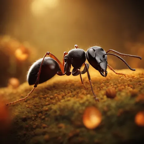 Halloween ants，Center composition，（tmasterpiece，Best quality：1.2），the best lights，The best shadow，Render the background, stylized 3d render