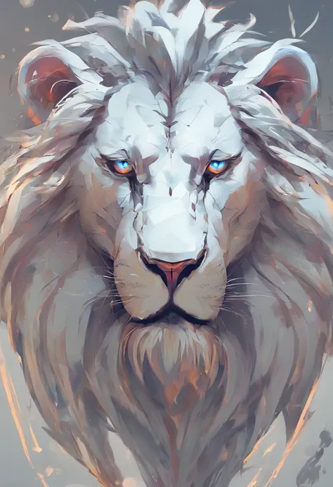 splashart, Lions head, Well detailed mane ((white backgrounid)), piercingeyes, epic instagram, art  stations, Color Paint Splash Style+, contour lines, hyperdetailed intricately detailed, Unreal Engine, magnifica, intricate detailes, Splash Screen, Complem...