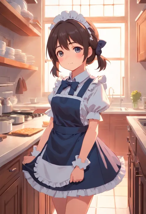 Cute little loli，the maid outfit