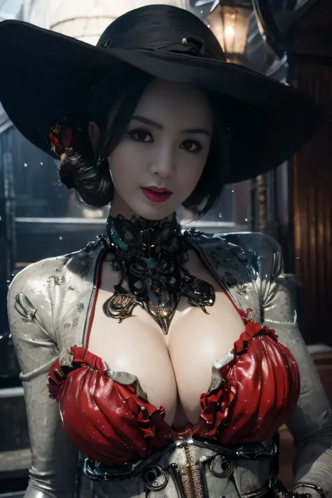 Resident Evil, Beautiful lady. Dimitrescu, beautidful eyes，photorealistic perfect body, seductive anime girls, hyper realistic anime, Biomechanical OPPAI, Realistic sensual gravure idol, an oppai cyberpunk, Japanese goddess, Realistic young gravure idol, u...