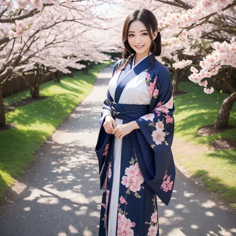 (Super beautiful woman in kimono)、((best qualtiy、8k masterpieces:1.3))、foco nítido:1.2、(ultra beautiful faces:1.0)、(shinny skin:1.0)、photos realistic、A dark-haired、Video Lighting、High-definition eyes and face、Video Lighting、Japanese actressl、from the front...