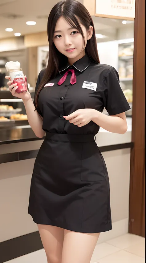 masutepiece、Best Quality、ultra-detailliert、high-level image quality、Waitress uniform、resturant