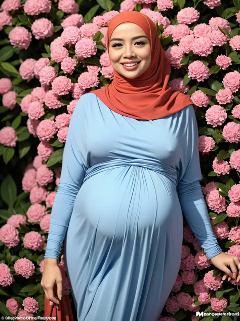 RAW, Best quality, high resolution, Masterpiece: 1.3), Beautiful Malay woman in hijab, Masterpiece, Perfect slim body, ((Huge breasts)), Beautiful big eyes, Soft smile, (menggunakan baju kurung), smiling , wearing a handbag, windy, skin details, skin textu...