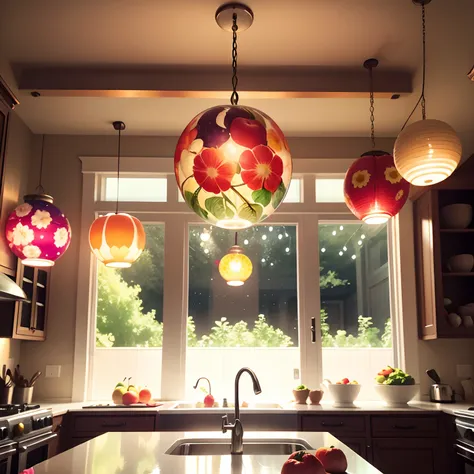 Fruit Lights　Colorful kitchen　florals