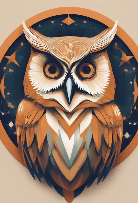 /imagine prompt: smart owl, geometric illustration, school emblem, in the circle, simple picture, circle from, made from metall, sign, simple --no people and surroundings, details, colours