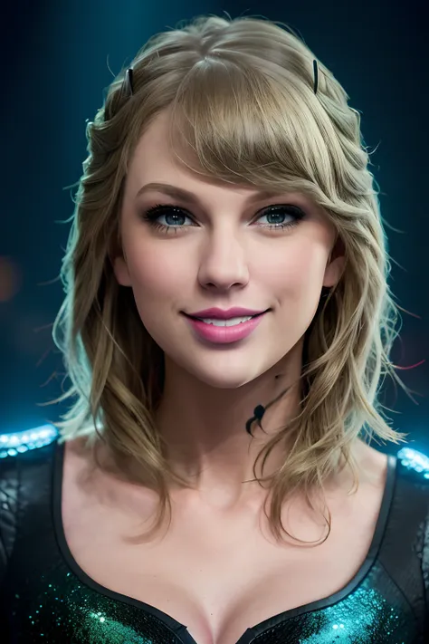 foto von taylor_swift portrait, smileing, meisterwerk, komplizierte details, filmische beleuchtung, scharfer fokus, hdr