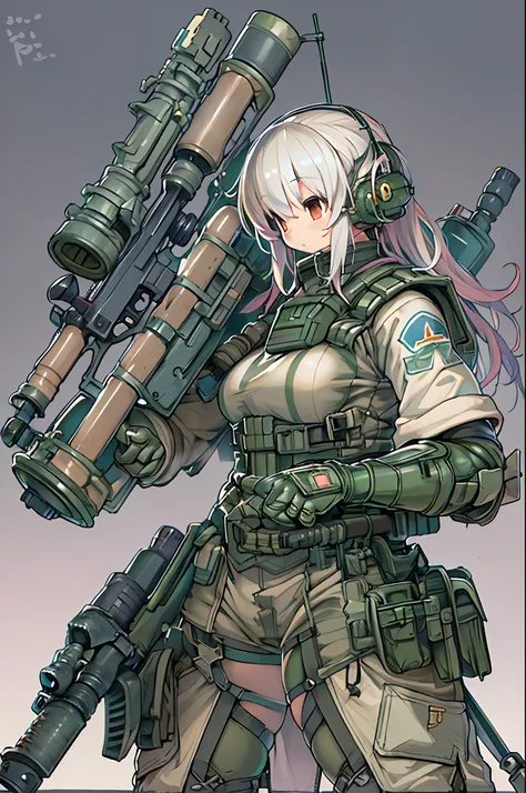 tabletopＲＰＧ、high-detail, High-quality precision drawings、(（tchibi：1.2）、Fairy Sniper Night、Sniper rifle lance with a thin and long barrel、outside of house、various colors、thick arms、Thick armored cover thighs、Reinforced armored body、Slim Massive)、Incolor Whi...