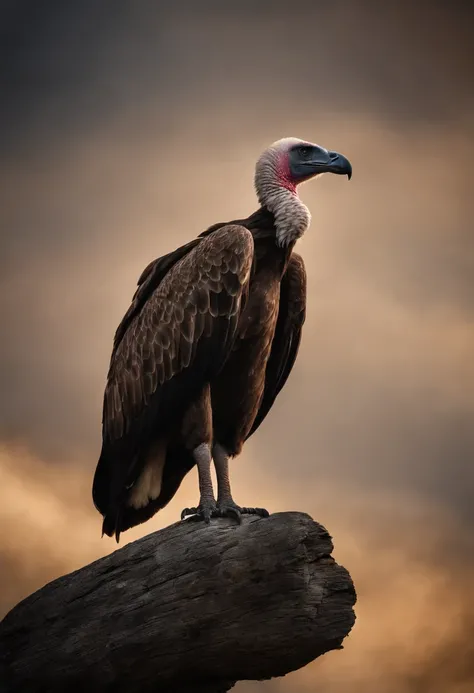 The face of a vulture in the middle of the sky