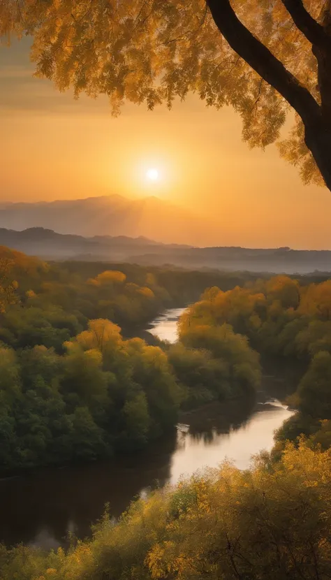 （Small bridges and flowing water，Ancient road west wind thin horse，Sunset，Broken intestines are at the end of the world）（Ancient trails lead into the distance），（A small arch bridge spans a small river，The river meanders into the distance），（The sky is windy...