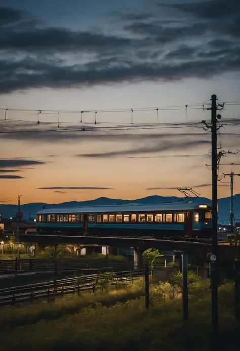 (masterpiece), best quality, expressive eyes, perfect face, TATENO-STATION is Kyushu Railway and Minamiaso Railway station located in Oaza Tateno, Minamiaso Village, Aso District, Kumamoto Prefecture, in the Kyushu region of Japan, Exterior of Tateno Stati...