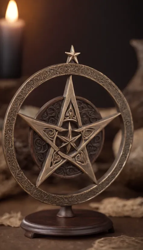 Mageknight miniatura, pentagrama, wheel of the years wiccan, triple moon, pentagram celtic