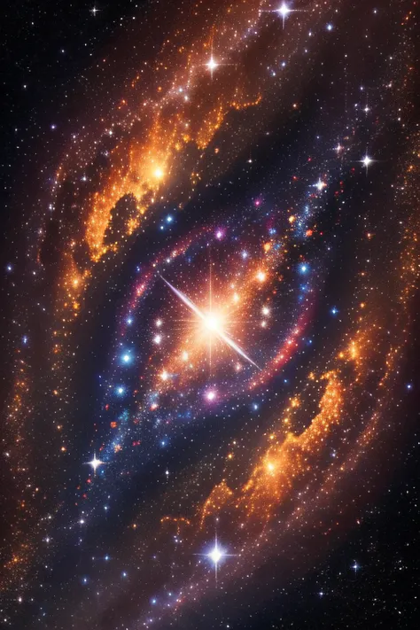 A star explosion in a magnificent textured galaxy full of magnificent texture and stars