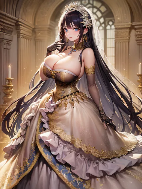 ((anime artstyle)),(Masterpiece),(Best Quality), (Super Detail),(Highly Detailed CG Unity 8k wallpaper),((Very Delicate and Beautiful)),cinematic lighting,1 girl,((full body portrait)),((standing in garden)),((solo)),(((1 fairytale princess in gorgeous emb...