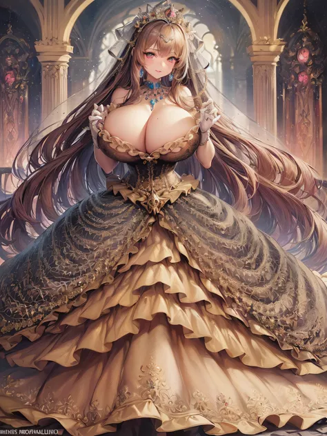 ((anime artstyle)),(Masterpiece),(Best Quality), (Super Detail),(Highly Detailed CG Unity 8k wallpaper),((Very Delicate and Beautiful)),cinematic lighting,1 girl,((full body portrait)),((standing in garden)),((solo)),(((1 fairytale princess in gorgeous emb...