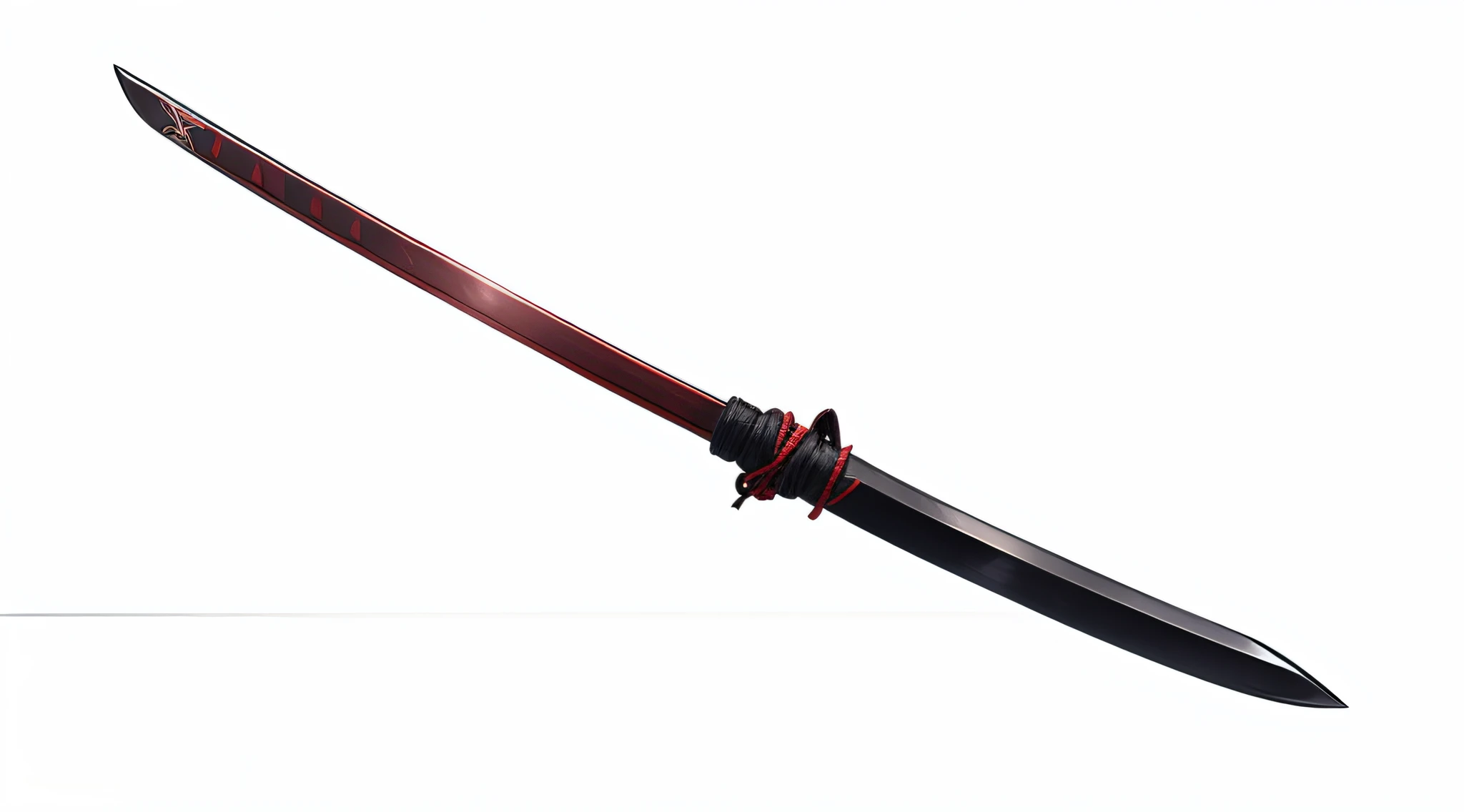 Japanese katana, Shining blade, Black grip