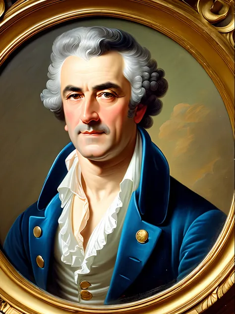 An extremely strong and handsome 50s years old man, highly detailed painting, portrait, artwork by Francois Boucher