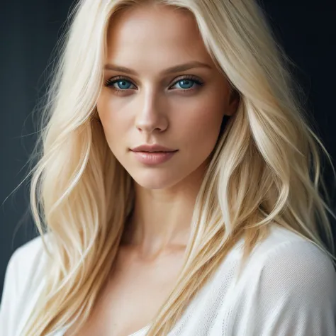 blond woman in a white folder posing for a picture, a portrait by Seb McKinnon, reddit, digital art, blonde goddess, beautiful blonde girl, gorgeous woman, dasha taran, beautiful blonde woman, sexy girl, anna nikonova aka newmilky, instagram model, a gorge...