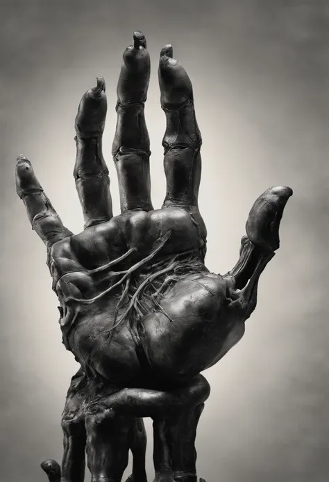 Hand Reaching, black backdrop, gloom, Buddhism, Buddhist Painting, skeleton, art, tmasterpiece