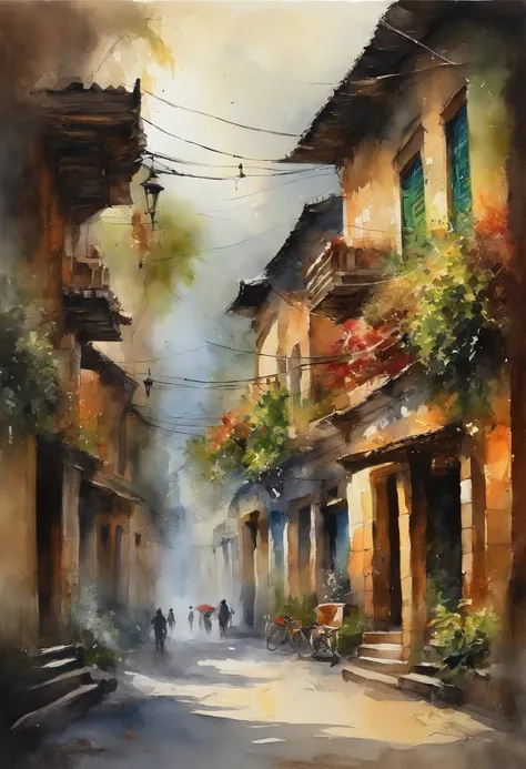 Best Quality, masutepiece, 超A high resolution, (photos realistic:1.4), surrealism, dream-like,fusionart，Hanoi street in the background