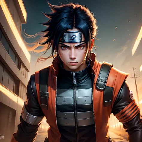 Personagem de Naruto estilo sasuke