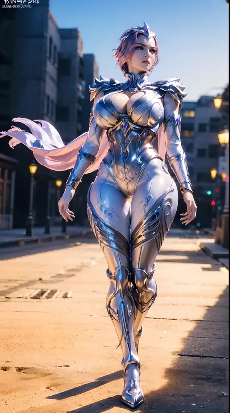 (1GIRL, SOLO:1.7), (DRAGON QUEEN HELM), (HUGE FAKE BOOBS:1.2), (WHITE, GOLD, PURPLE), (EMPTY CITY BACKGROUND), (FUTURISTIC PHOENIX MECHA BODYSUIT, CLEAVAGE, ROYAL CAPE:1.3), (SKINTIGHT YOGA PANTS, HIGH HEELS:1.2), (BUSTY BODY, MUSCLE ABS, FULL BODY VIEW:1....