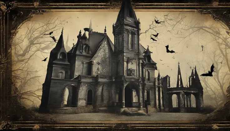 Halloween Curo Vintage Style Collage Gothic Wall Art Style Halloween Vintage Style