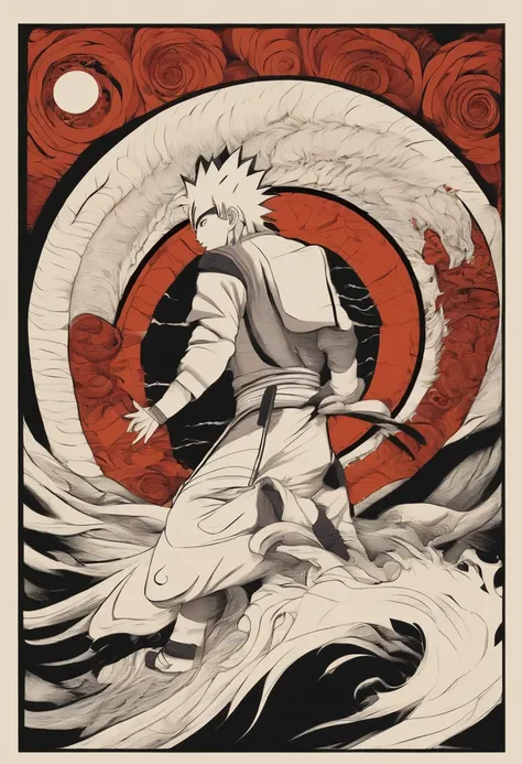 "Create a breathtaking movie poster inspired by Masashi Kishimotos Naruto, showcasing the legendary Naruto Uzumaki in all his glory."