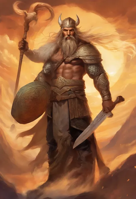 Viking negro, cabelos de dreadrlock, cicatrizes no corpo, ultra realista, obra prima, homem, apenas rosto