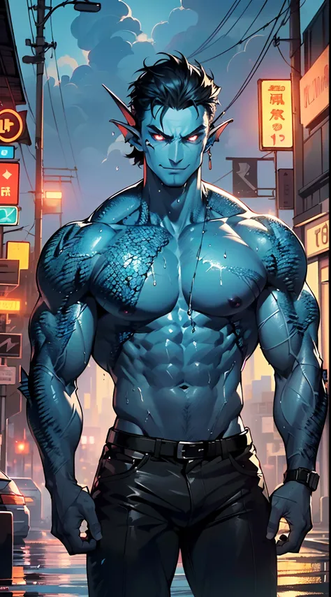 muscular man,(((1man))),((man muscular)),

(((1male,man:1.5,handsome man,male,male gender:1.5,male focus))),macho man,

Alien Fish man, ((blue skin:1.5)), (huge eyes:1.5), (((ear fins:1.5))), (((scaly skin:1.5))),((monster_man)),(deep blue skin:1.5),

((sh...