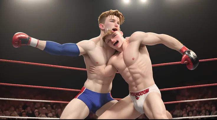 Tom Holland as a wrestler fighting naked exposed