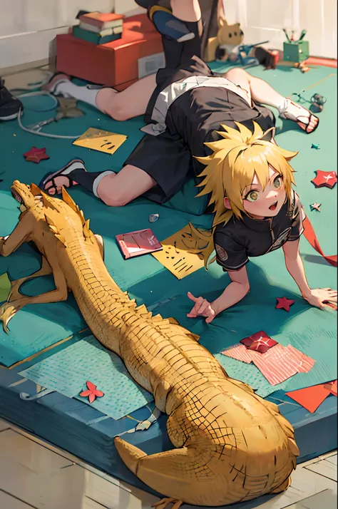 Alligator fighting naruto