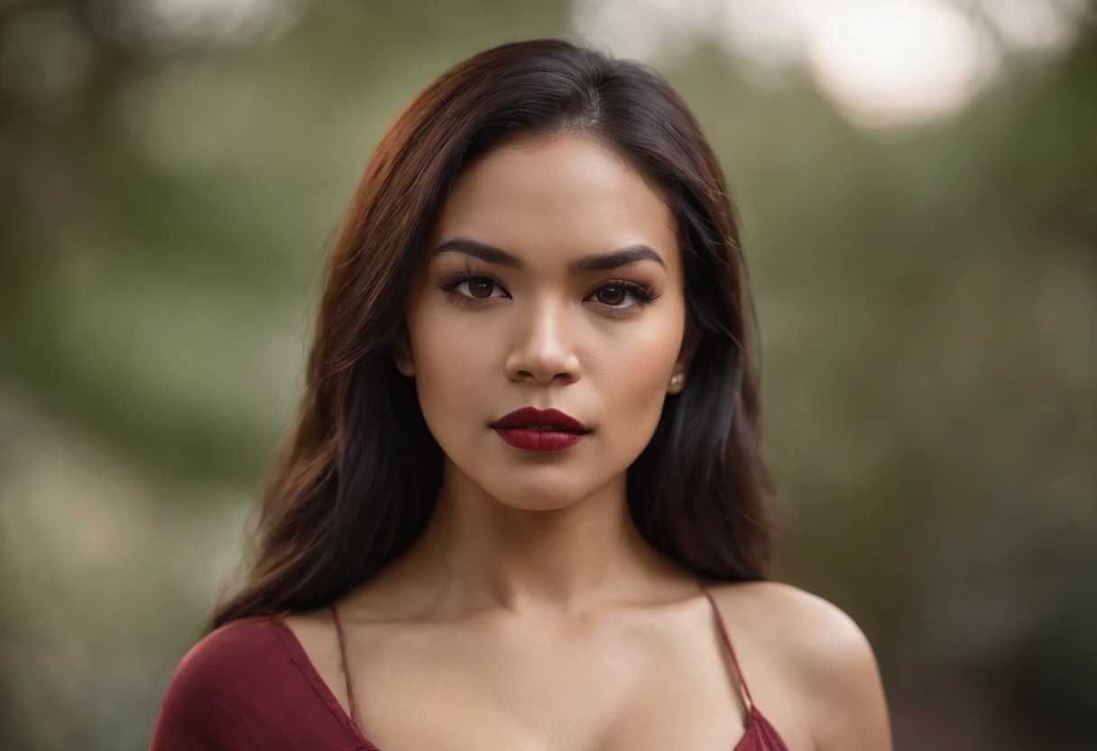 A beautiful half Filipino and half Samoan woman, a vampire, has a Chicano style about her, has a great physique, soft demeanor, mature, curvaceous, and wields a weapon.