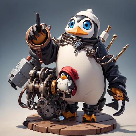 Mechanical Penguin, masterpiece, super detail, best quality