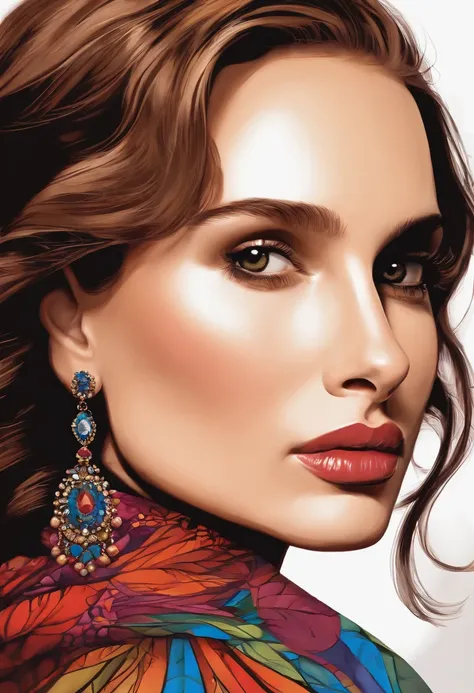 a cartoon girl,(natalie portman:1.5)