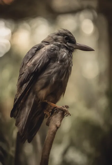 A mechanical bird formed by hanging wires. Ethereal and abstract composition，blurring the line between reality and imagination. Unique angles and lighting,Creativity and imagination