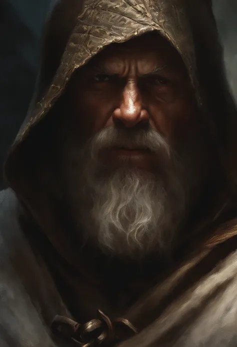 Style by Style Style-Crypt award winning epic oil painting of an older male medieval peasant, (angry expression:1.2), sinister, evil, (backlighting:1.3), digital painting, concept art, smooth, sharp focus, rule of thirds, dark fantasy,intricate details, ar...