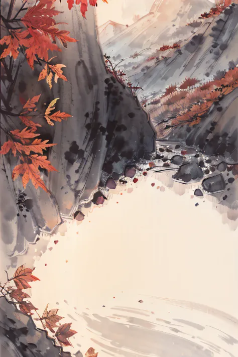 autumnal，mountain water，Yuzu，Maple leaves，medicine，teas