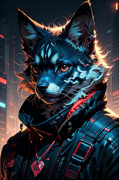 shepherd dog cyberpunk