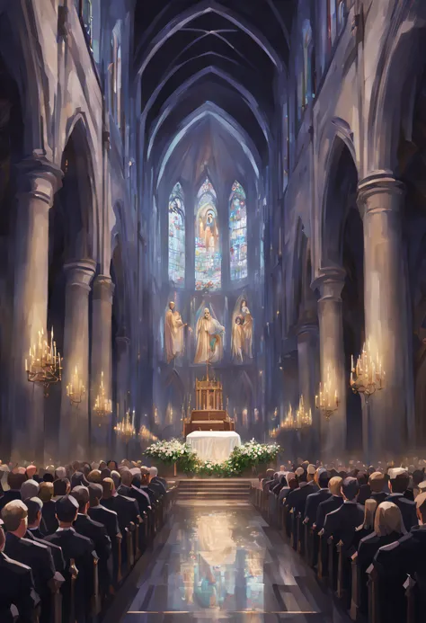 from the grand cathedral to the smallest details, the ai platform brings to life the solemnity and grandeur of nepolon's funeral...