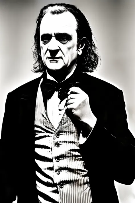 Sweeney Todd dressed as johnny cash