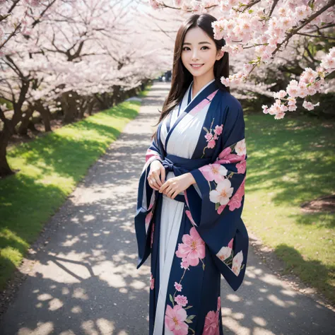 (Super beautiful woman in kimono)、((best qualtiy、8k masterpieces:1.3))、foco nítido:1.2、(ultra beautiful faces:1.0)、(shinny skin:1.0)、photos realistic、A dark-haired、Video Lighting、High-definition eyes and face、Video Lighting、Japanese actressl、from the front...