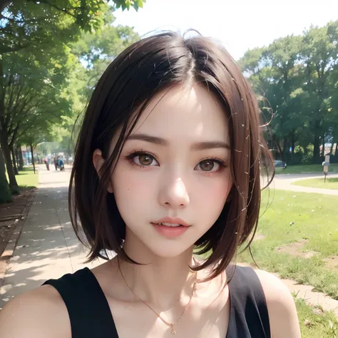 (64k, RAW photo, best quality, masterpiece:1.4), (realistic, photo-realistic:1.3), (20 years old), (1girl:1.5), (medium breasts), show cleavage, Luxurious dresses,  (Insanely intricate cute face and eyes), ((face shot:1.2)), especially strong light, (upper...