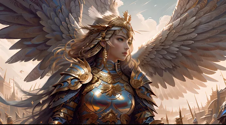 RAW, style, 8k, ultra detailed, masterpiece, best quality, (extremely detailed), arafed, dnd art, portrait, full body, aasimar, female, (Masterpiece 1.3, intense details), full body (intense details, Masterpiece, best quality: 1.5), female, epic fantasy va...