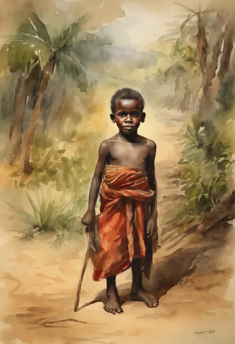 African child enslaved in Brazil 1800