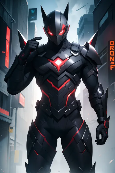 Appearance:
Shadowstreak is a teenager with a lean, athletic build. He stands at around 6 feet tall. His costume is a sleek, form-fitting black suit with crimson accents. The suit has a high-tech mask with expressive red LED eyes that can change to reflect...