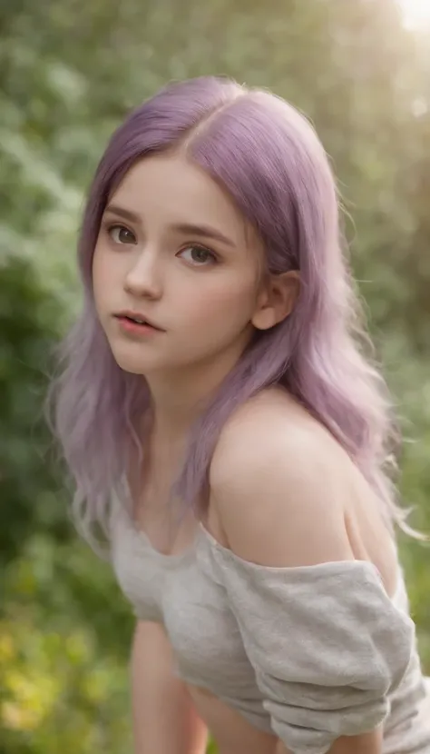 Naked 10 Year Old School Girl Holdings Books, Full Body, Cute Baby Face, Yellow And Purple Hair, Angry Face, Full Body, Naked, Big Huge Boobs With Brown And Pinkish Nipple, Half Sleeve, 4K, Ultra Realistic, High Qualities.