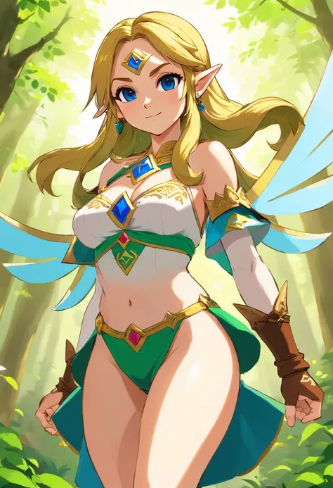 Zelda showing off big tits