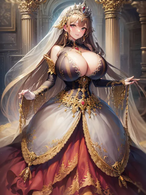 ((anime artstyle)),(Masterpiece),(Best Quality), (Super Detail),(Highly Detailed CG Unity 8k wallpaper),((Very Delicate and Beautiful)),cinematic lighting,1 girl,((full body portrait)),((standing in garden)),((solo)),(((1 fairytale princess in gorgeous emb...