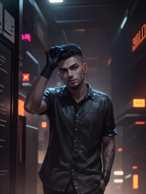 Change background cyberpunk handsome boy, ultra realistic face,8k,ultra realistic,